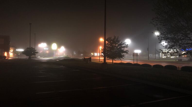 Fog this morning on North Bechtle Avenue, Springfield