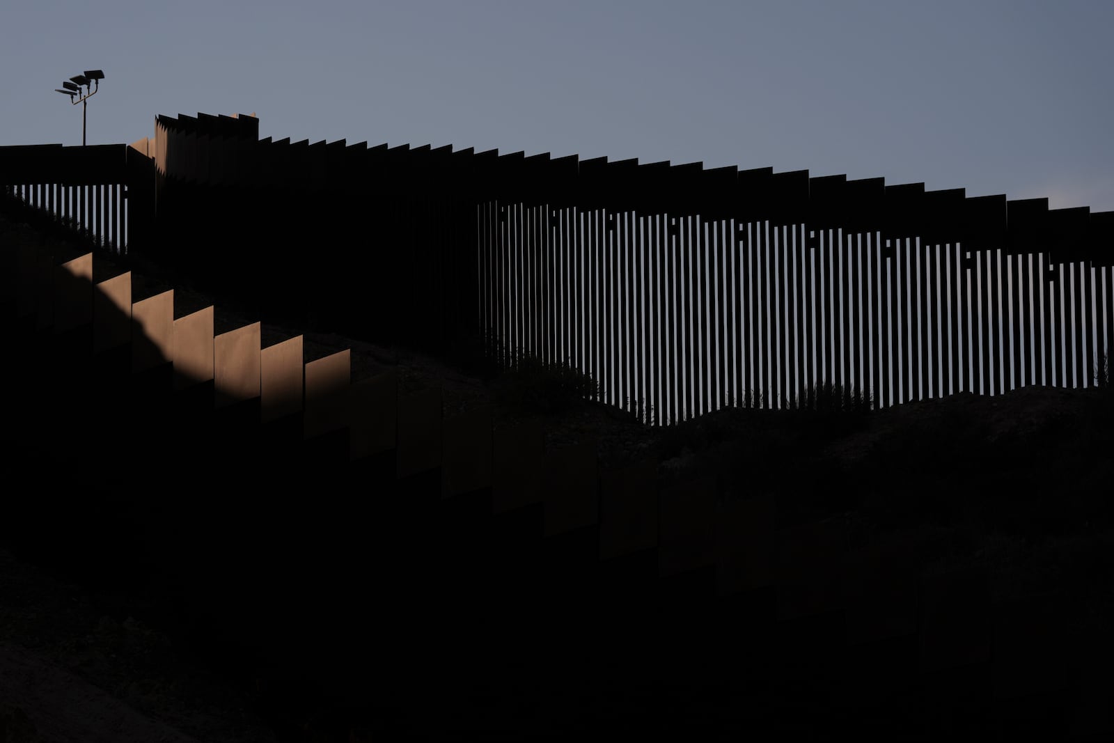Two walls separate Mexico from the United States along the border Tuesday, Jan. 28, 2025, in Tijuana, Mexico. (AP Photo/Gregory Bull)