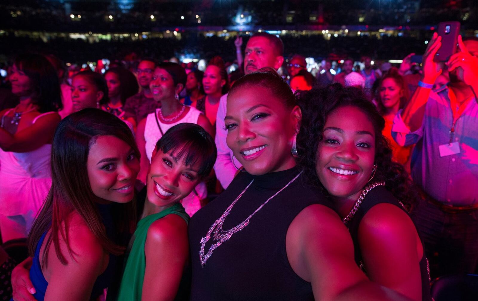 Regina Hall, Jada Pinkett Smith, Queen Latifah and Tiffany Haddish in “Girls Trip.” CONTRIBUTED