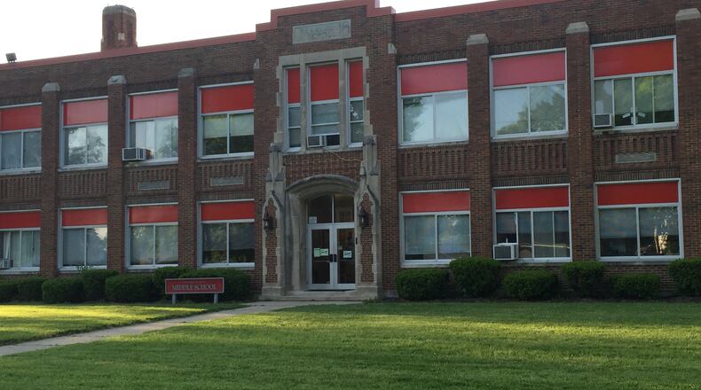 Chamberlain Middle School, which was built in 1930, would be one of four buildings that would be demolished and replaced with a new K-12 building. Carlisle voters approved a $20 million, 6.2-mill bond issue in May for the new building project. ED RICHTER/STAFF