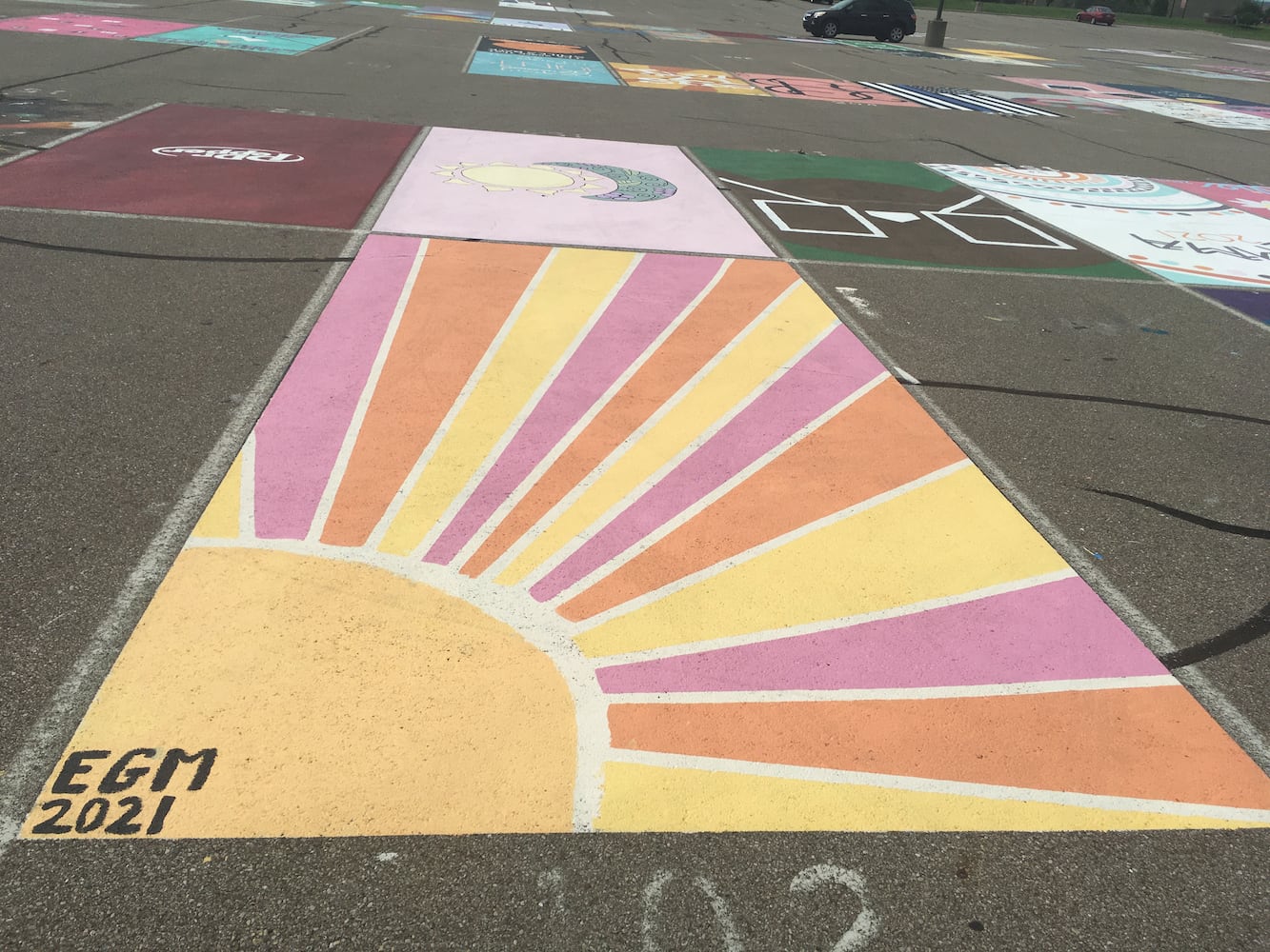 Lakota West High School parking lot spaces