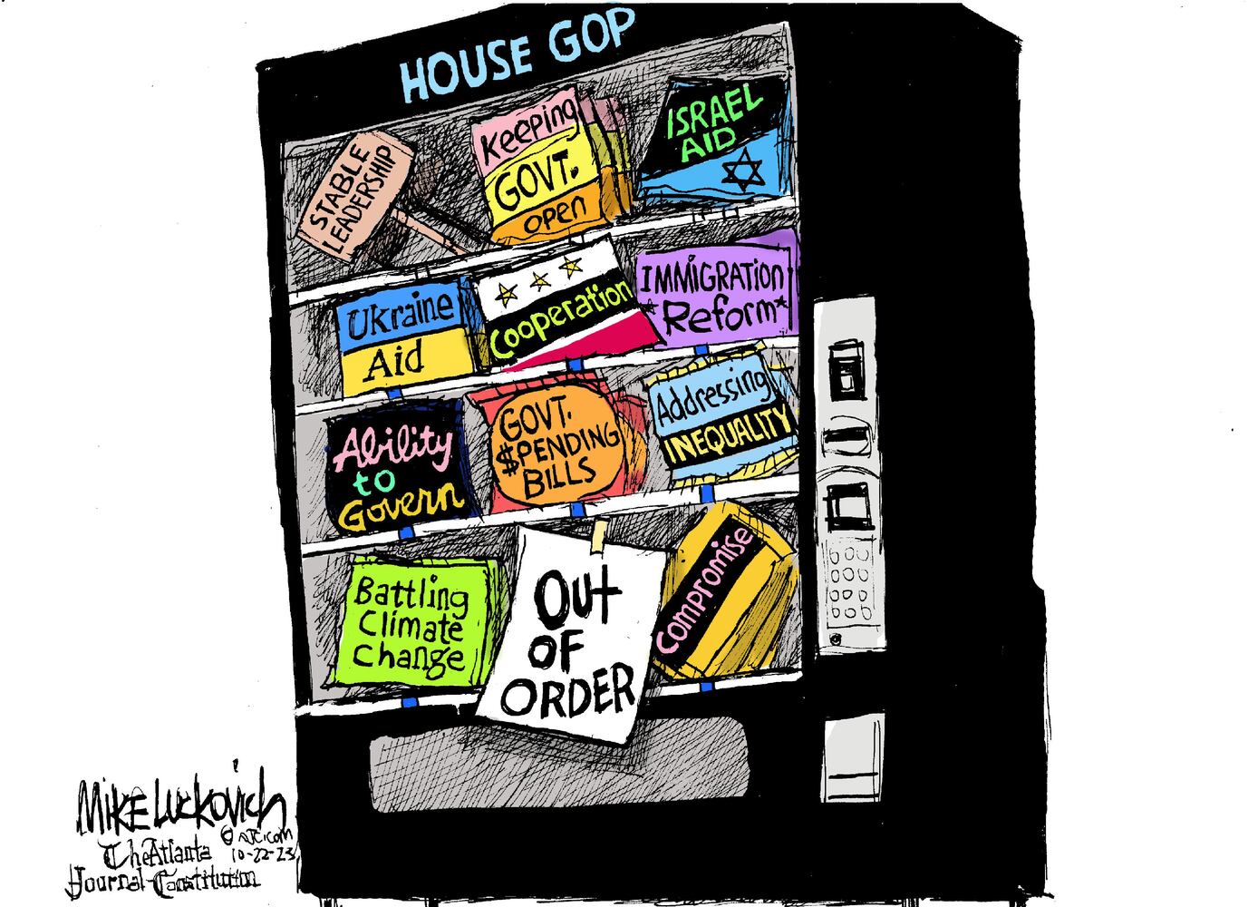 CARTOONS: Mike Luckovich, Oct. 26, 2023