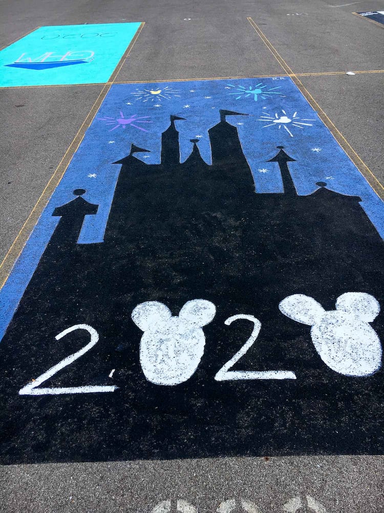 PHOTOS Lakota East seniors paint parking spots