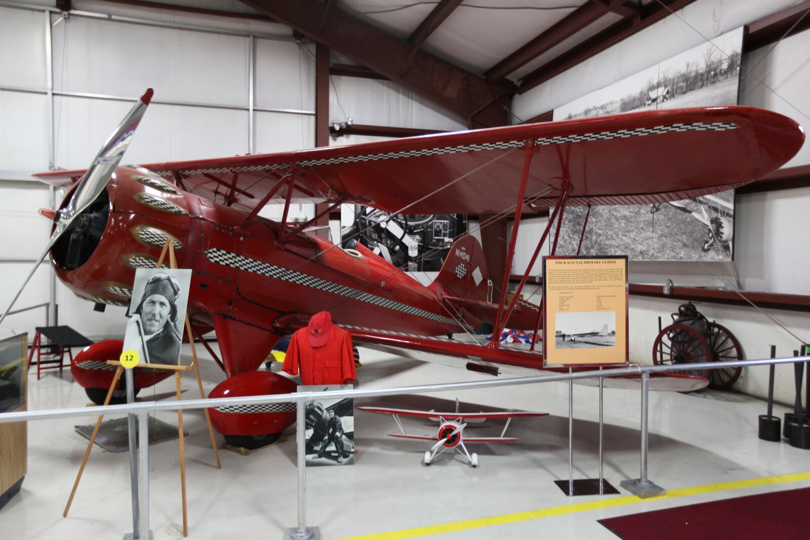 An early WACO airplane is one of several on display at the WACO Aircraft Museum in Troy, Ohio; April 25, 2016 (Dispatch photo by Steve Stephens)