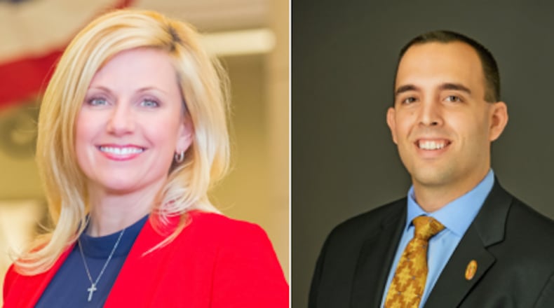 Adam Mathews defeated Kathy Grossmann in a Republican primary for a Warren County Ohio House of Representatives seat.