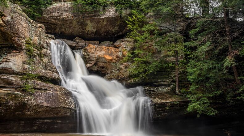 Cedar Falls is one of the seven hiking excursions of Hocking Hills State Park.