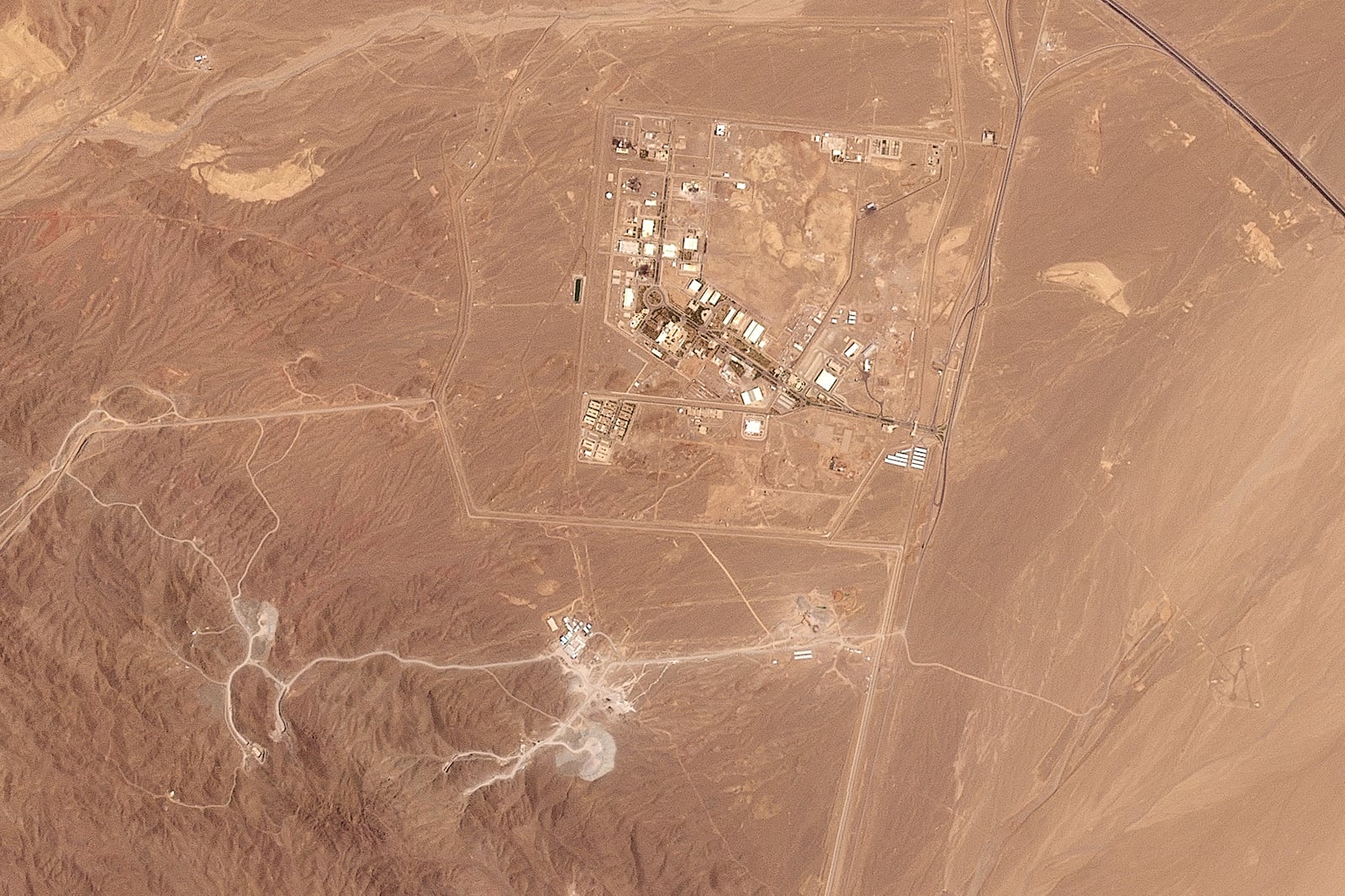 This satellite image from Planet Labs PBC shows the Natanz nuclear enrichment site in Iran after an Israeli strike Saturday, June 14, 2025. (Planet Labs PBC via AP)