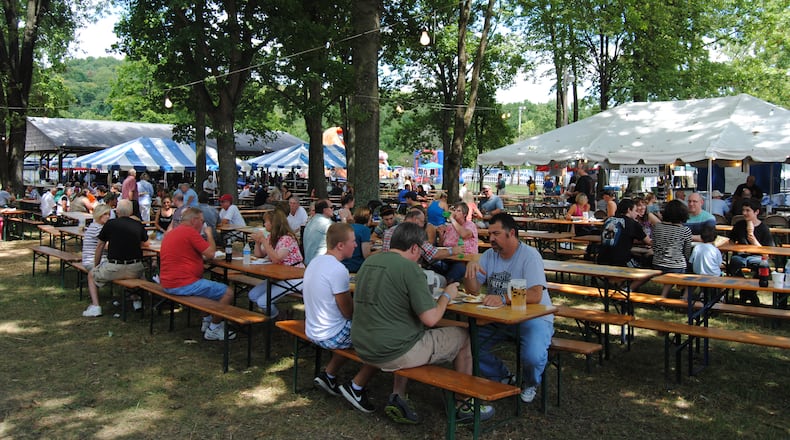 Liberty Home Association Oktoberfest will be held from 6-11 p.m. today, 1-11 p.m. Saturday, and 1-8 p.m. Sunday at 2361 Hamilton Cleves Road, Hamilton. People enjoy the food, beer and music at a past Oktoberfest at Liberty Home Association. FILE PHOTO