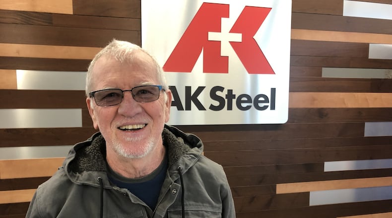 Dan Scherrer, 70, of Monroe, worked in research at Armco/AK Steel for 50 years, the last three at the $36 million AK Steel Research and Innovation Center. He retired last month, the same day as his 50-year wedding anniversary. RICK McCRABB/STAFF