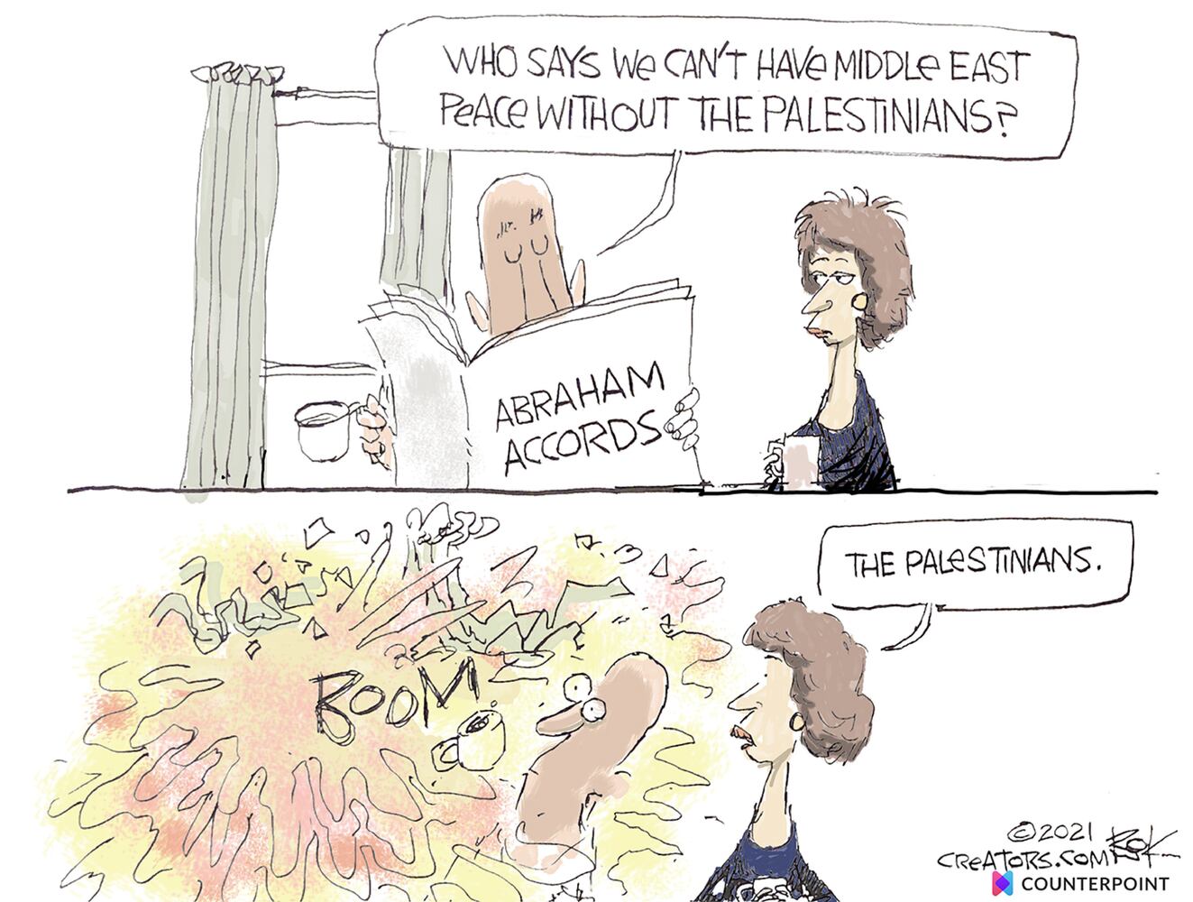 Week in cartoons: Masks off, Middle East violence and more