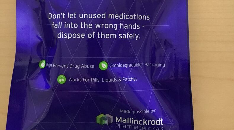 The Butler County Coalition for Healthy, Safe and Drug Free Communities has distributed 5,000 drug deactivation pouches to people throughout the county to help people dispose of unwanted drugs. CONTRIBUTED