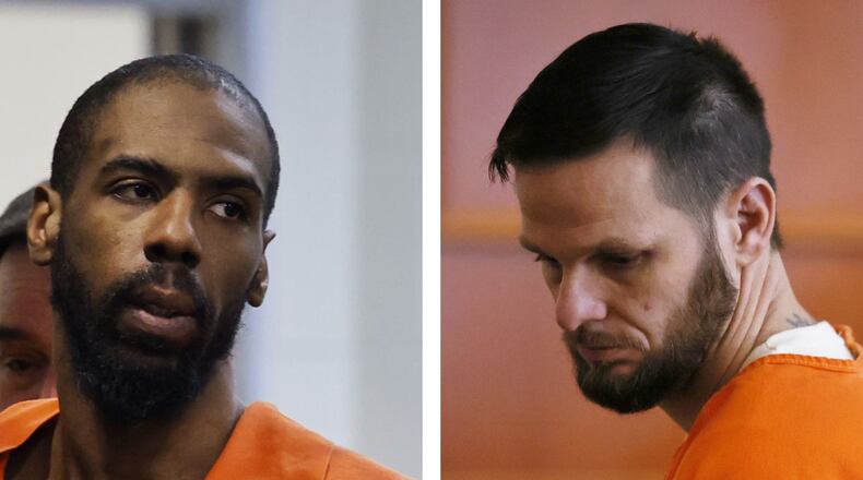 Darnell Dollar, left, and Richard Shelby Adkins are accused of killing women in separate Middletown homicides this year. Their cases were continued until September. FILE