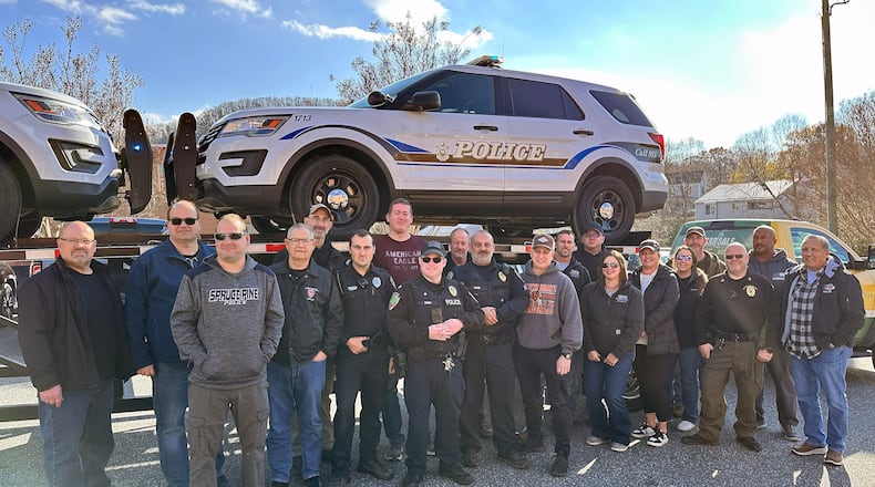 West Chester Twp. police delivered five police cruisers to a central location in North Carolina Nov. 29.Two of the five Ford Explorers went to the Old Fort Police Department and one each went to the Montreat, Spruce Pine and Black Mountain departments. CONTRIBUTED