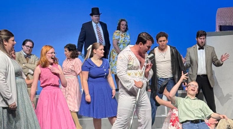 The cast of Encore Community Theatre's "Bye Bye Birdie" rehearses at Parrish Auditorium. The show is performed July 17-19, 2025. CONTRIBUTED