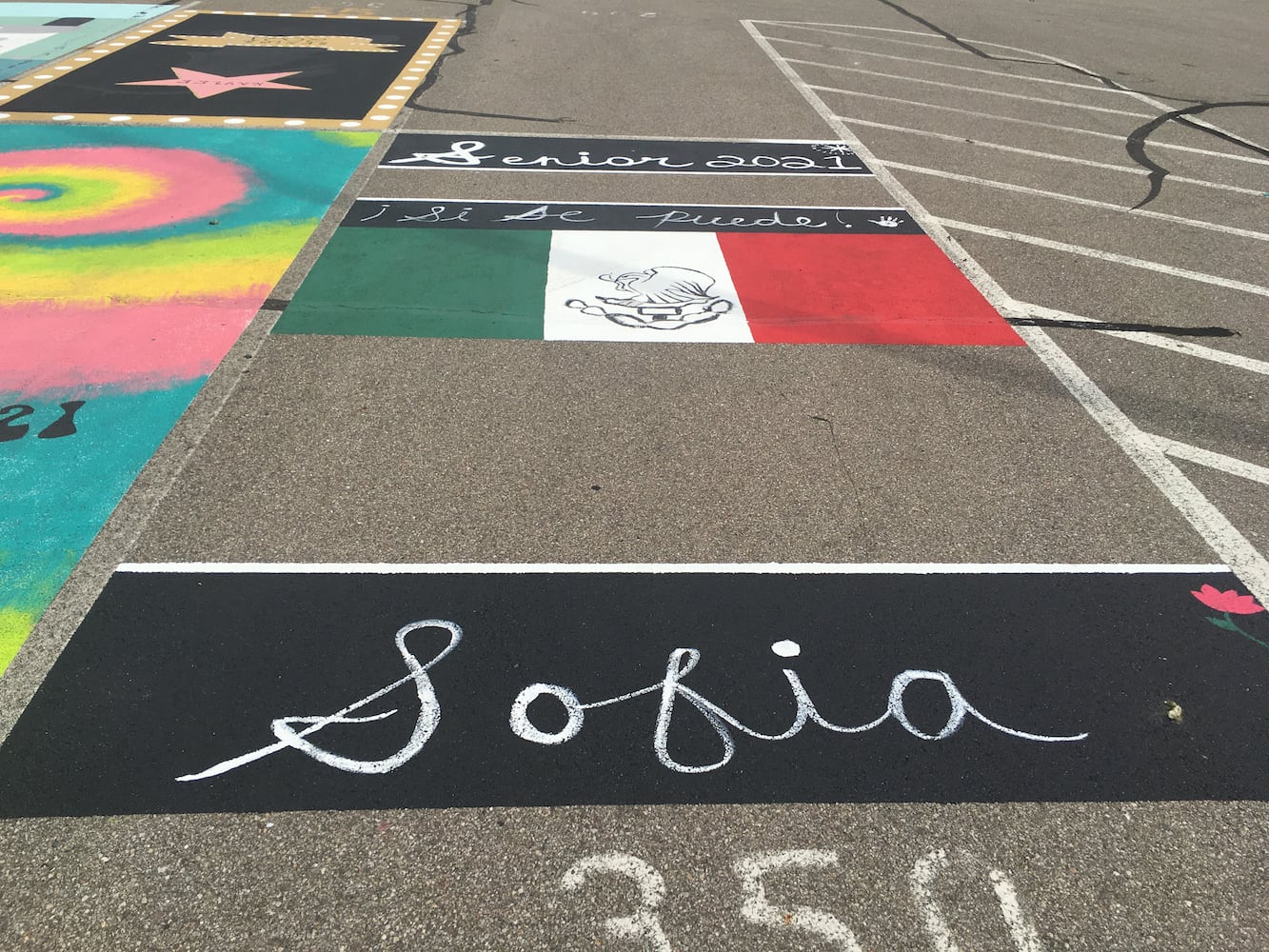 Lakota West High School parking lot spaces