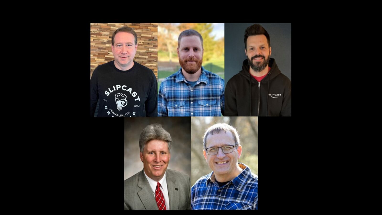From left to right (top row) Brian Willett, Dale Seginak and Shaun Lipe. From left to right (bottom row) Woody Willis and Bill Sams.