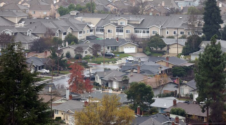 Residential homes are sen in San Ramon, Calif., on Dec. 31, 2025. (Scott Strazzante/San Francisco Chronicle via AP)