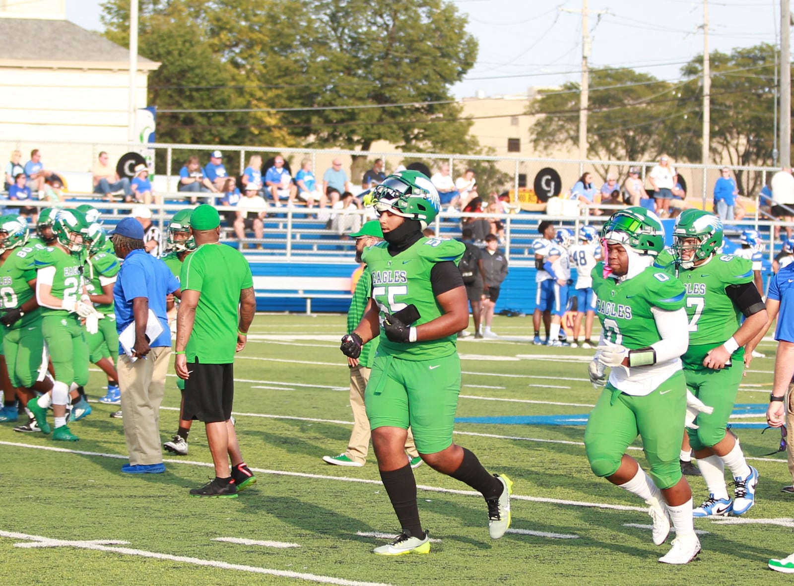 Elijah Berman Chaminade Julienne lineman prior to game against Miamisburg on Aug. 23, 2024 in Dayton