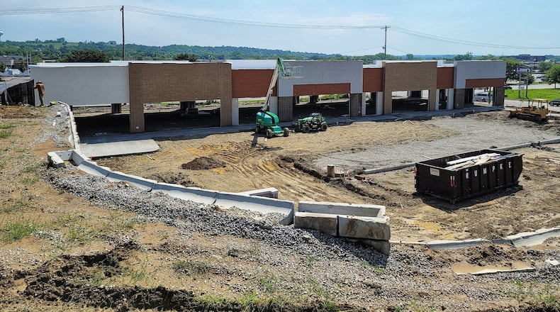 A shopping area where an orthodontist practice will be the owner and first tenant is coming along on Main Street in Hamilton. NICK GRAHAM/STAFF