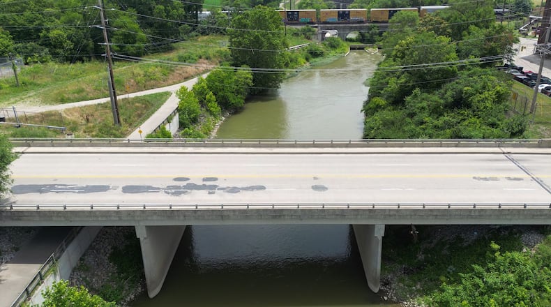 The Ohio Department of Transportation will shut down U.S. 127 for nearly a week at the end of July for a rehabilitation bridge project over a leg of the Great Miami River. Improvement work will still continue after the nearly weeklong closure and is expected to last until the fall. NICK GRAHAM/STAFF