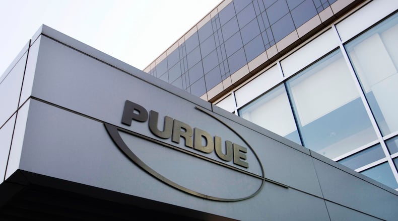 FILE - The Purdue Pharma offices are seen, May 8, 2007, in Stamford, Conn. (AP Photo/Douglas Healey, File)