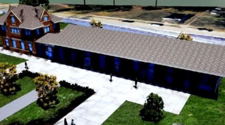 This rendering, created by landscape architect Dan Schneider, who volunteered his work, shows a vision of what Hamilton's historic CSX station could look like when moved to a new location, about two blocks from where it now is. PROVIDED