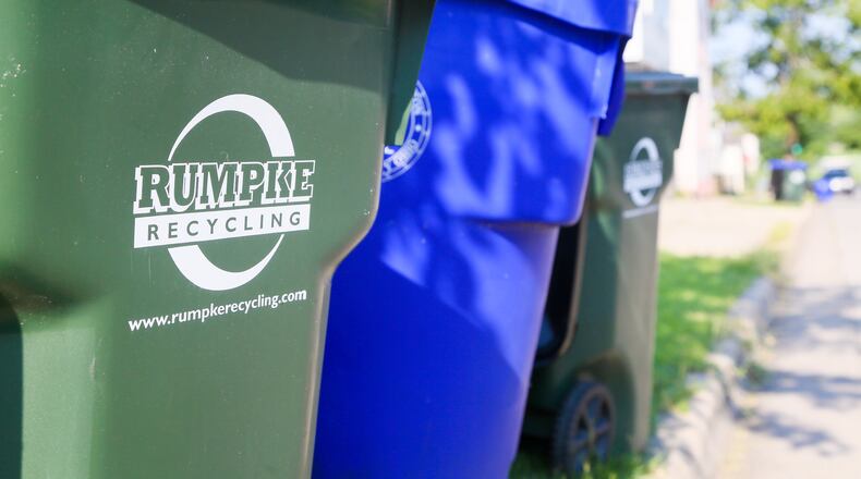 The Butler County Solid Waste District will subsidize the first three months of new Rumpke recycling subscribers in Fairfield Twp. in order to boost the community’s recycling numbers. GREG LYNCH/FILE