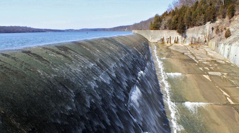 After years of study and ongoing concern about the long-term safety of Acton Lake dam at Hueston Woods State Park, the Ohio Department of Natural Resources is about to launch the first major overhaul of the dam since it was built in 1956. To bring the dam into compliance with current safety standards, the state will soon begin a two-year, $14.8 million renovation of both the dam and spillway. BYRON STIRSMAN / STAFF