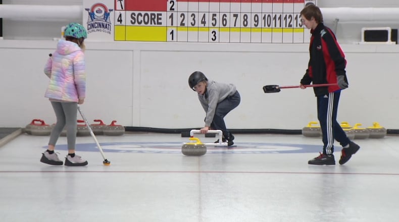 At the Cincinnati Curling Club, kids are learning a sport that blends balance, strategy and teamwork. PHOTO BY ERICH CROSS