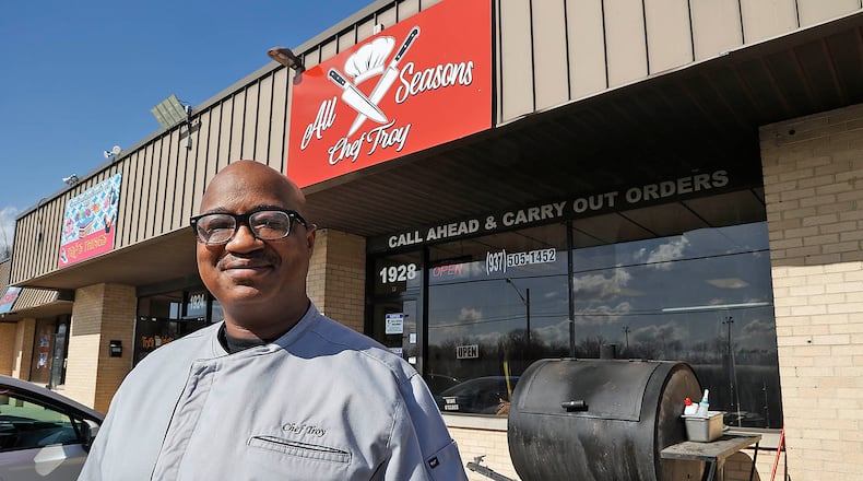 Chef Troy Wheat in front of his restaurant, All Seasons, on Mitchell Blvd in Springfield Thursday, Feb. 23, 2023. BILL LACKEY/STAFF
