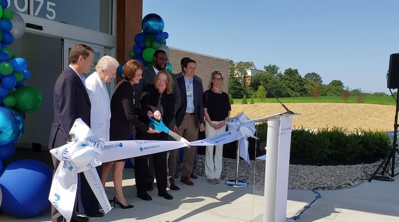 Mercy Health-Cincinnati is set to open its new $14 million medical office complex Monday, July 28, 2019, at 5075 Parkway Drive in Deerfield Twp. A July 25 ribbon-cutting ceremony highlighted features of the new Mercy Health-Deerfield Medical Center, which will house primary and specialty care practices and offer cardiology, women s health services and general surgery practices. ERIC SCHWARTZBERG/STAFF