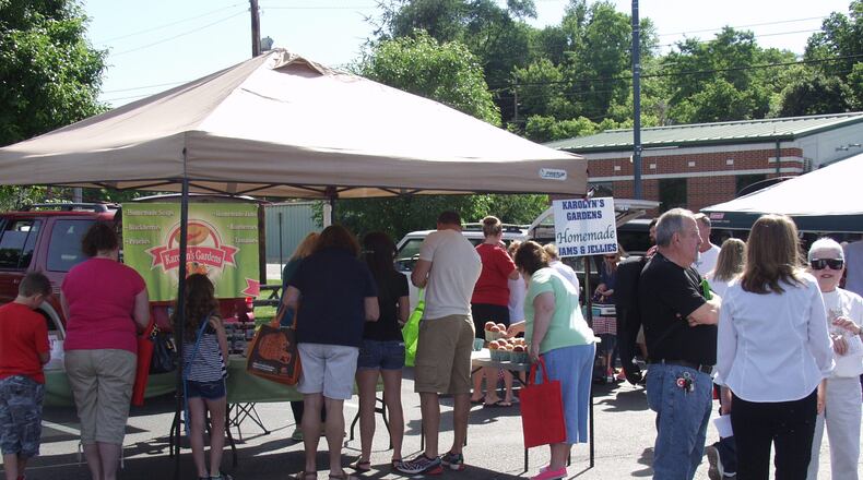 The Downtown Franklin Farmers Market will open for its seventh season on Saturday. The weekly farmers market features local vendors and runs from 9 a.m. to 1 p.m. every Saturday through Sept. 14 at the Franklin City Building parking lot, 1 Benjamin Franklin Way. CONTRIBUTED FILE PHOTO