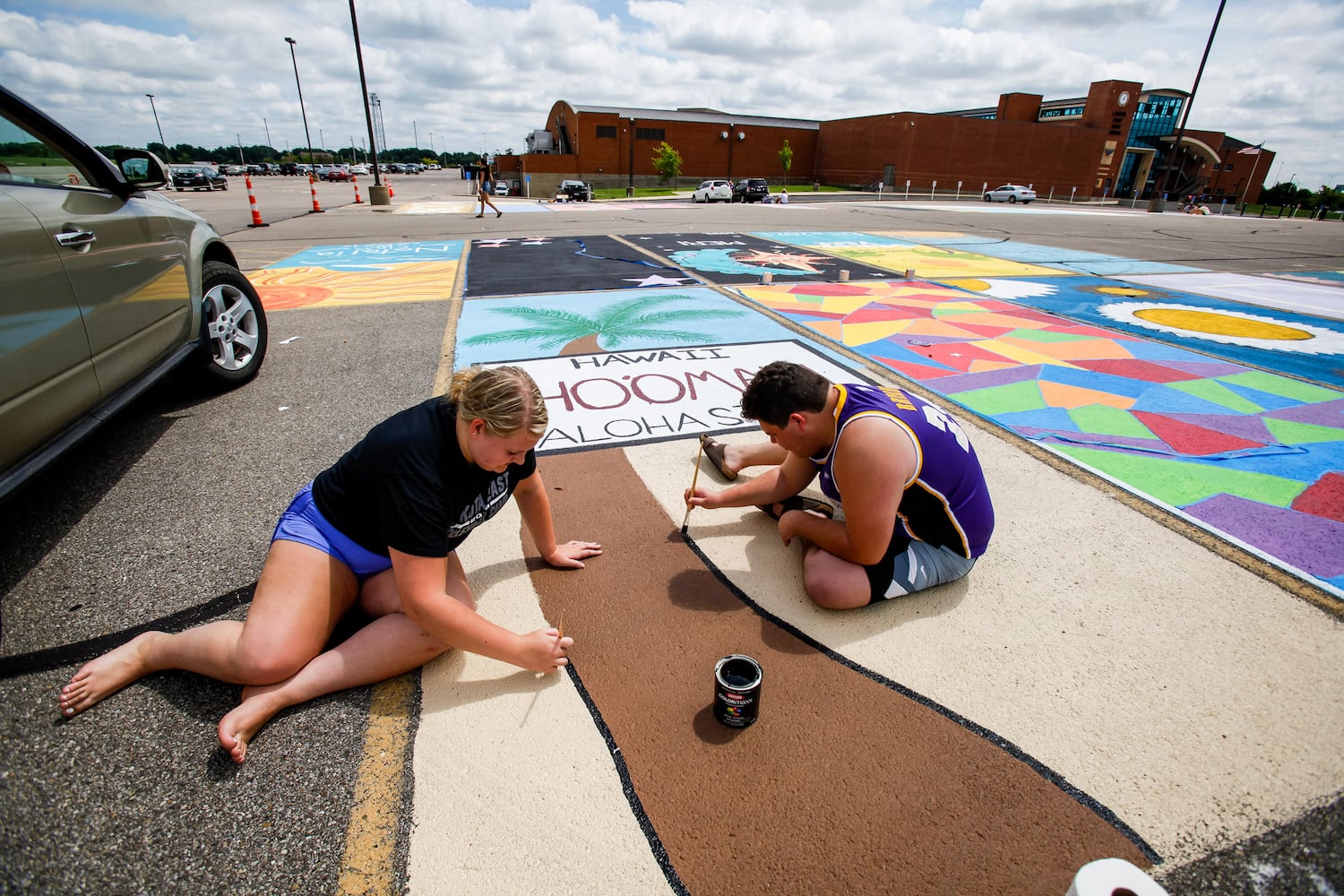 081220 Lakota East parking spot painting