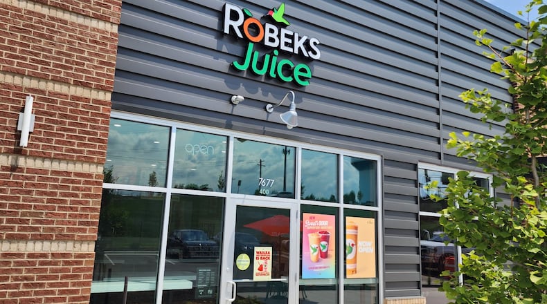 Robeks Fresh Juices & Smoothies has opened a new location at Liberty Center in Liberty Township. NICK GRAHAM/STAFF