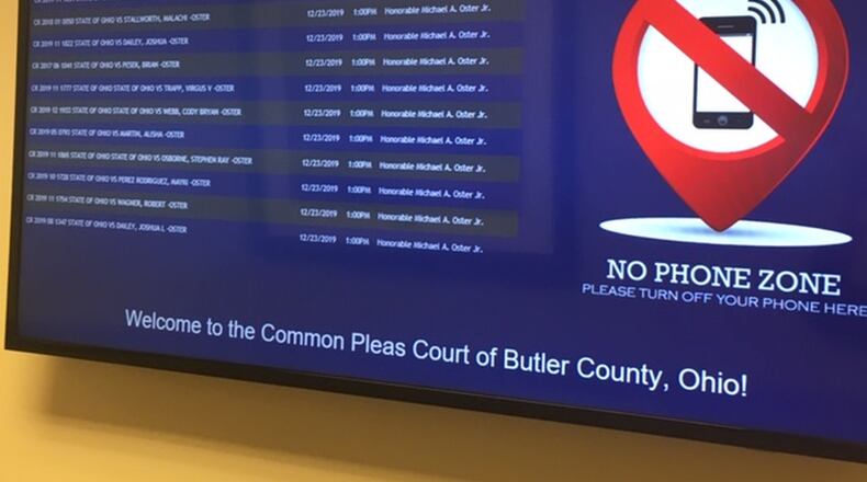 Electronic dockets were installed earlier this month in the general division of Butler County Common Pleas Court. LAUREN PACK/STAFF