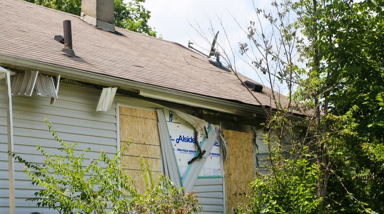 Three adults and five children were displaced after a fire Sunday afternoon, June 11, in the 1100 block of Vine Street. GREG LYNCH / STAFF