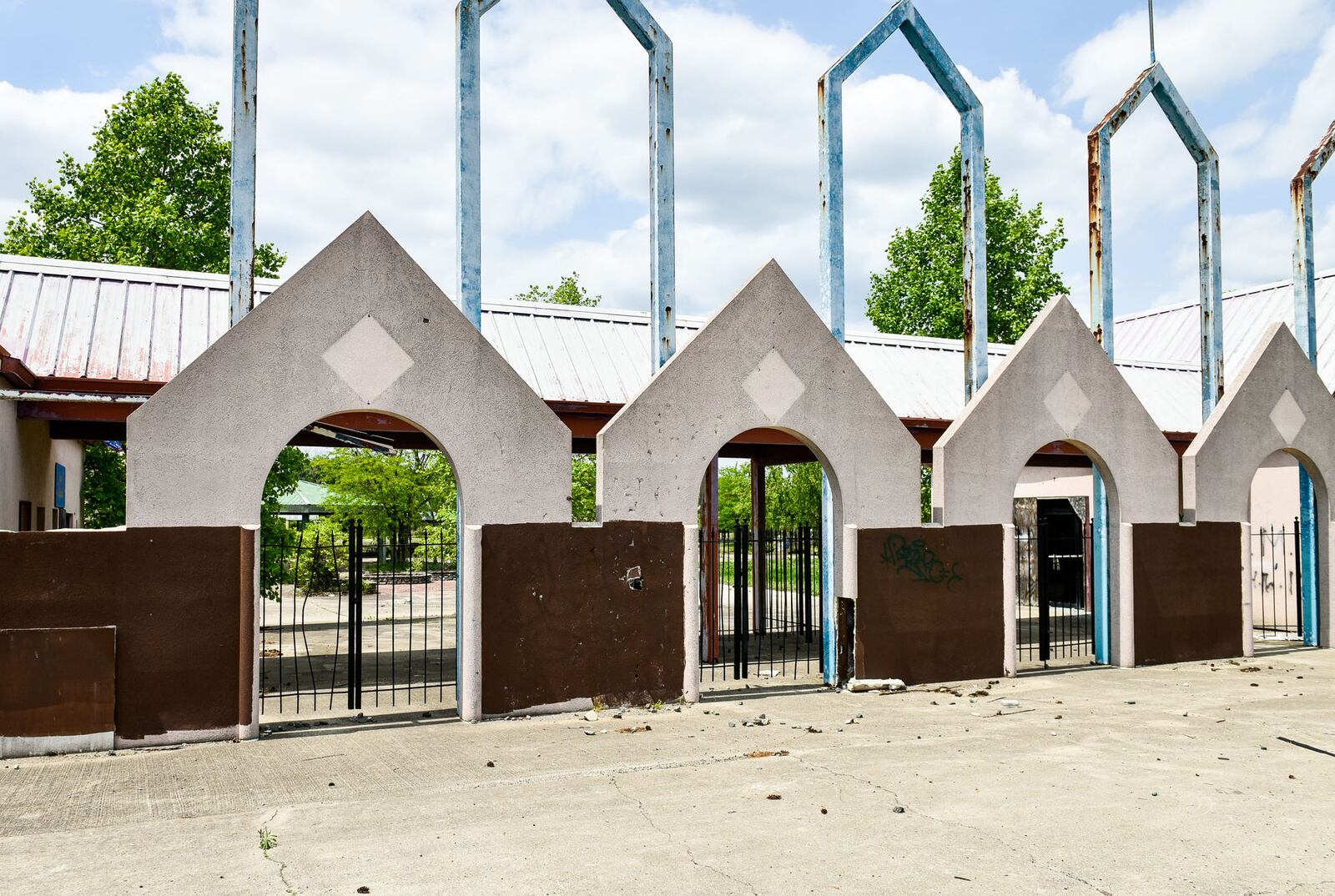 The city of Monroe has unveiled a nearly $10 million plan to redevelop Monroe Bicentennial Commons, formerly known as Americana/LeSourdsville Lake amusement park. This is what is looked like during our tour Tuesday, May 15. NICK GRAHAM/STAFF