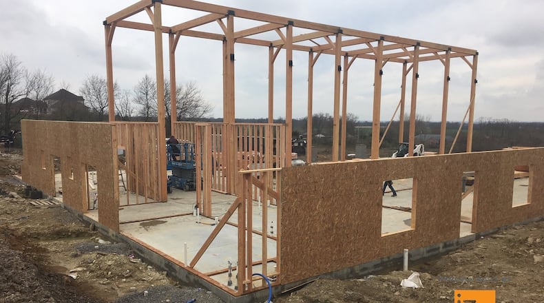Construction continues on the Stone Valley Meadows, a wedding center on Robinson-Vail Road. STAFF/LAWRENCE BUDD