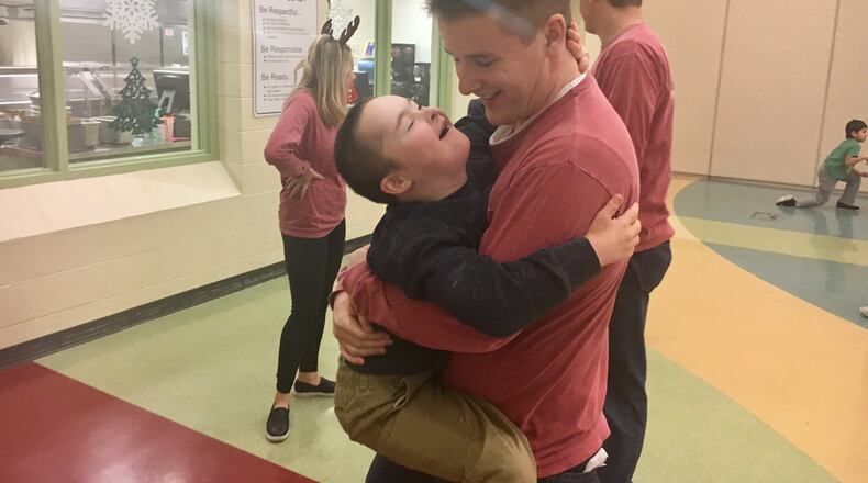 It’s a regular Miami University fraternity hang out that also brings joy to the special needs kids at Hamilton School’s Bridgeport Elementary. The weekly “Fraternity Friday” event brings members of Miami’s Pi Kappa Phi to bond with the boys and girls at the Butler County school.