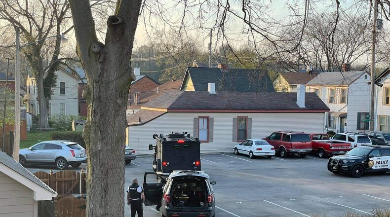 A man was arrested Sunday night, April 4, 2021, after allegedly firing a gun outside his Linden Street residence that led to a Hamilton Police SWAT response when he refused to come out of the house, according police. CONTRIBUTED