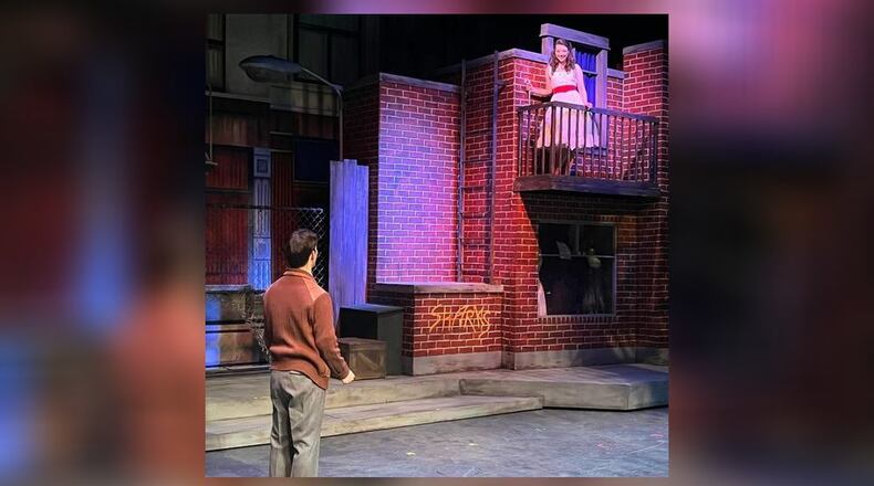 Marco Giacona (Tony) and Stephanie Garcia (Maria) in La Comedia Dinner Theatre's production of "West Side Story." PHOTO BY JUSTIN WALTON