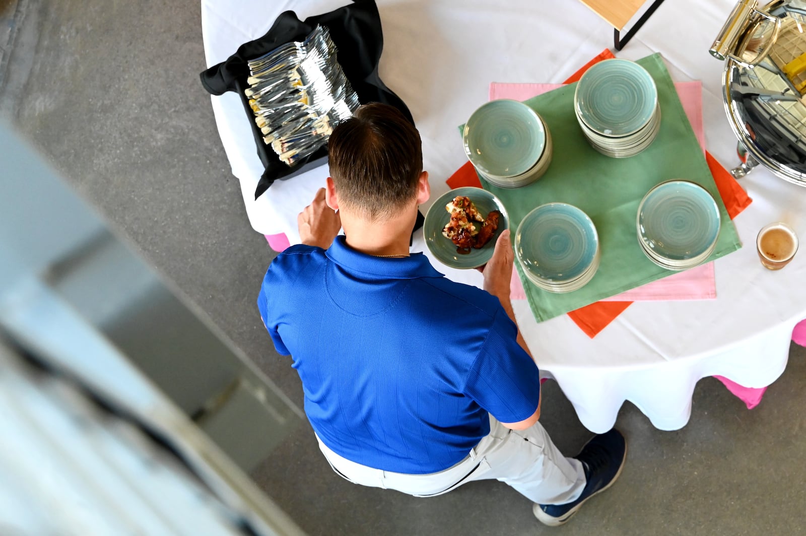 The Forklift and Palate restaurant inside Spooky Nook Sports Champion Mill has opened in a temporary space while work on the main restaurant space begins later this month. Spooky Nook hired former Tano Bistro executive chef Matthew Rowland. MICHAEL D. PITMAN/STAFF