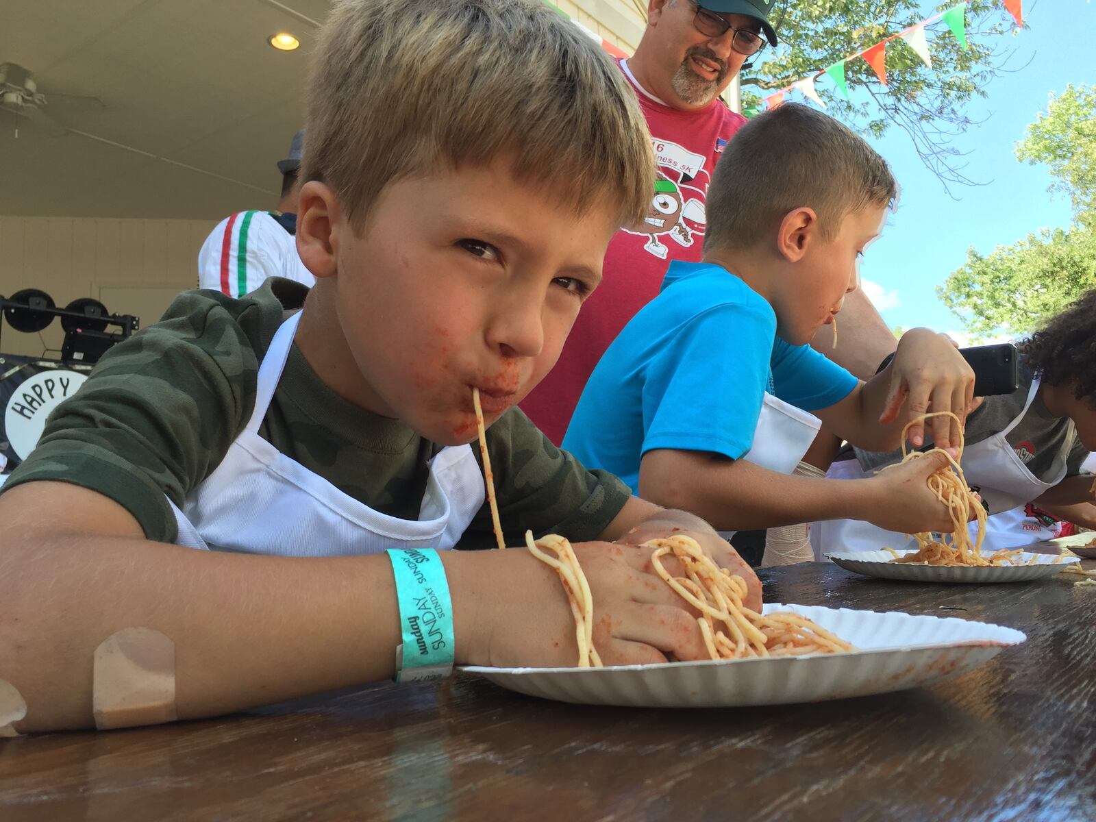 Italian Fall Festa includes a spaghetti eating contest.