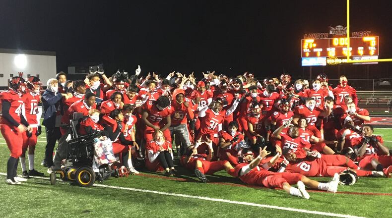 Lakota West beat Mason 21-0 on Friday night to win an outright Greater Miami Conference championship. Laurel Pfahler/CONTRIBUTED