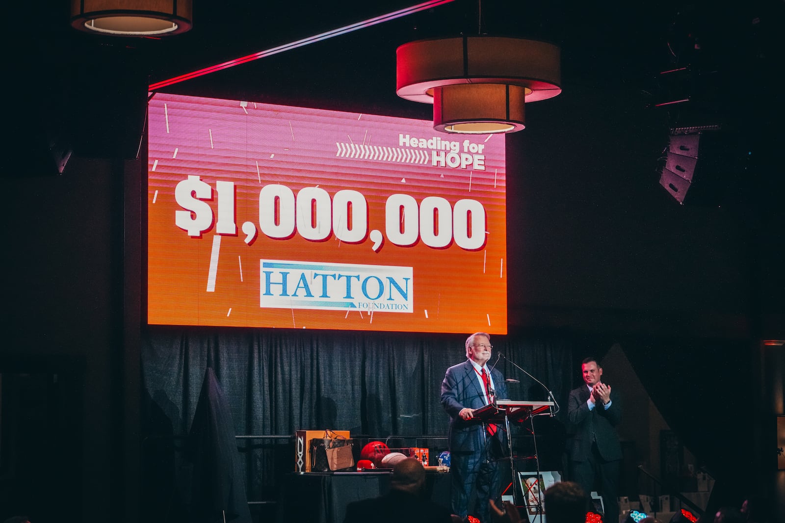 Hatton Foundation Executive Director Walt Lunsford announced in October at the Miracle Ball a $1 million matching gift to help construct The Hope Center, a 31,000-square-foot, year-round indoor recreational facility designed for athletes with physical and developmental disabilities. The million-dollar match, however, had a Dec. 31 deadline. The Nuxhall Foundation was able to raise $1.2 million. CONTRIBUTED PHOTO/MATT GRIMES