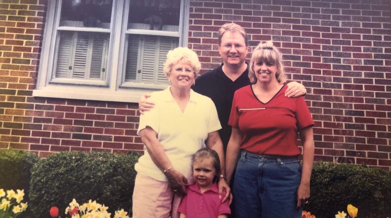 Jerry Post is pictured years ago on Easter weekend with her daughter, Tammy, granddaughter, Hannah, and son-in-law, Rick. SUBMITTED PHOTO