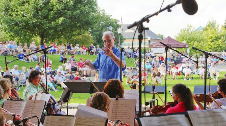 The Hamilton-Fairfield Symphony Orchestra performed a Pops Concert at Village Green in Fairfield, Saturday, July 18. Conductors for the performance were Paul Stanbery, shown, and Donzell Burkhart. JACK ARMSTRONG / CONTRIBUTED