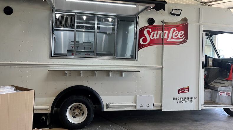 A former SaraLee delivery truck has been converted into a food truck that will be used by Feed the Hungry Project in Middletown. There will be a ribbon-cutting event Friday and the truck should be operational by Monday. SUBMITTED PHOTO