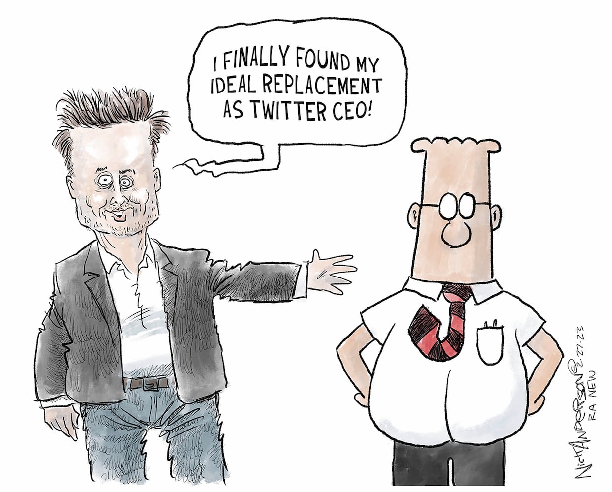 WEEK IN CARTOONS: Dilbert, Chicago mayor’s race, George Santos and more