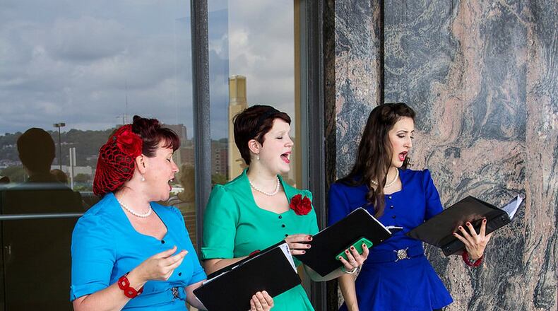 The Queen City Sisters are (from left) Edy Dreith, Kirsten Smith and Melanie Woodruff. CONTRIBUTED